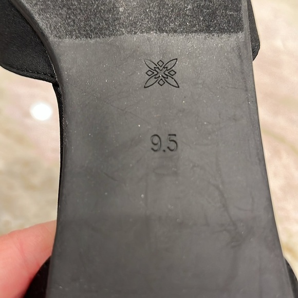 BCBGeneration Kassia Pom Pom Ankle Strap Ballet Flats‎ | Black | Size 9.5 - Picture 6 of 8